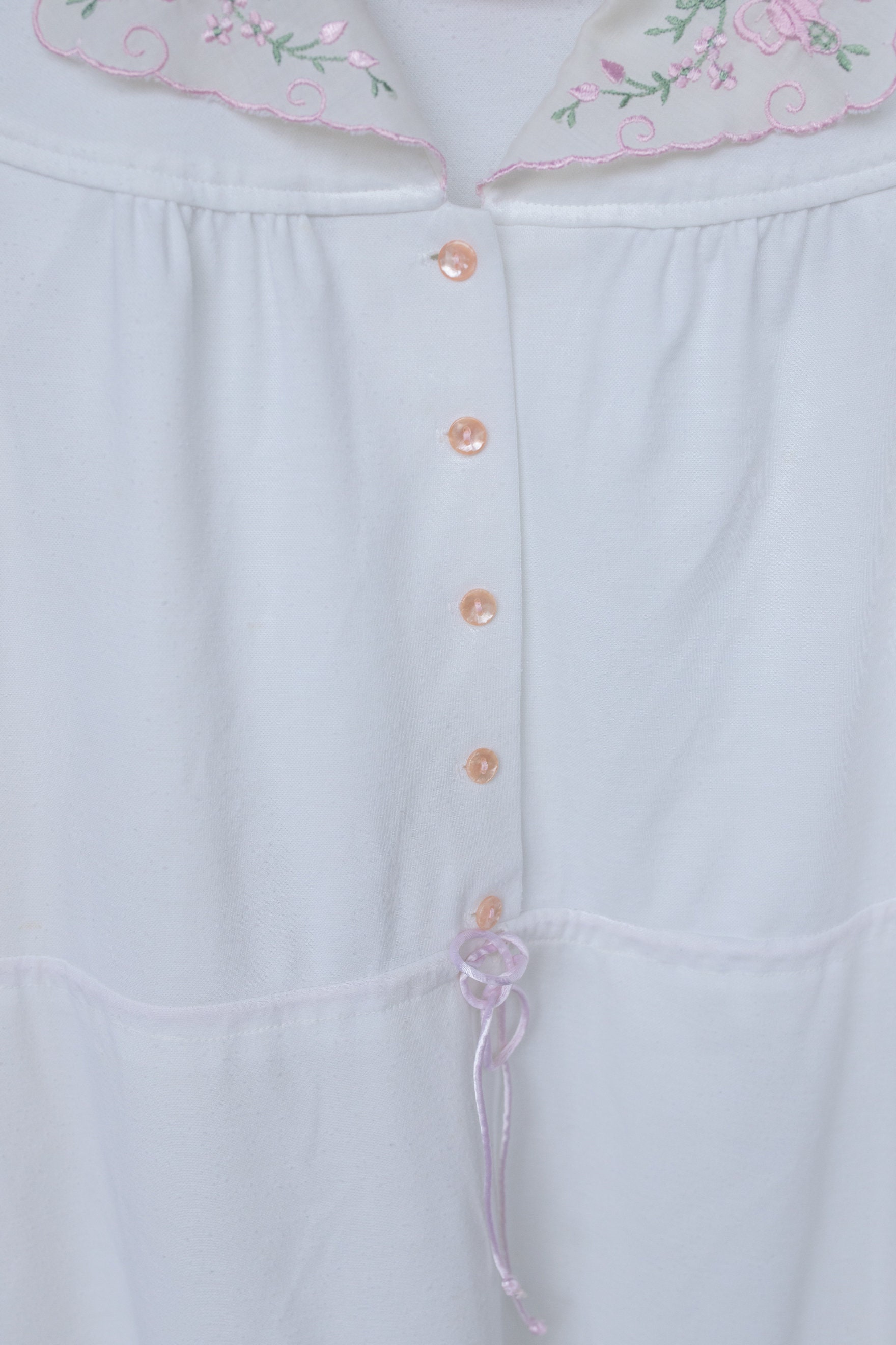 Camisón blanco sin mangas floral Etsy