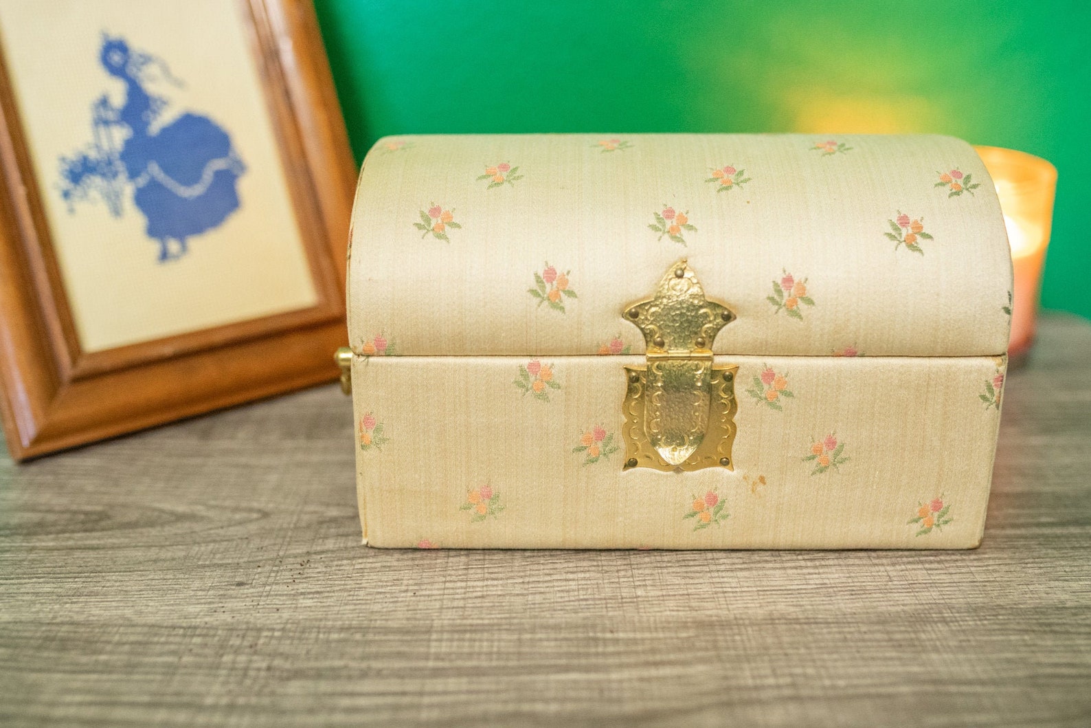 Vintage NeimanMarcus Fabric Jewelry Box Etsy