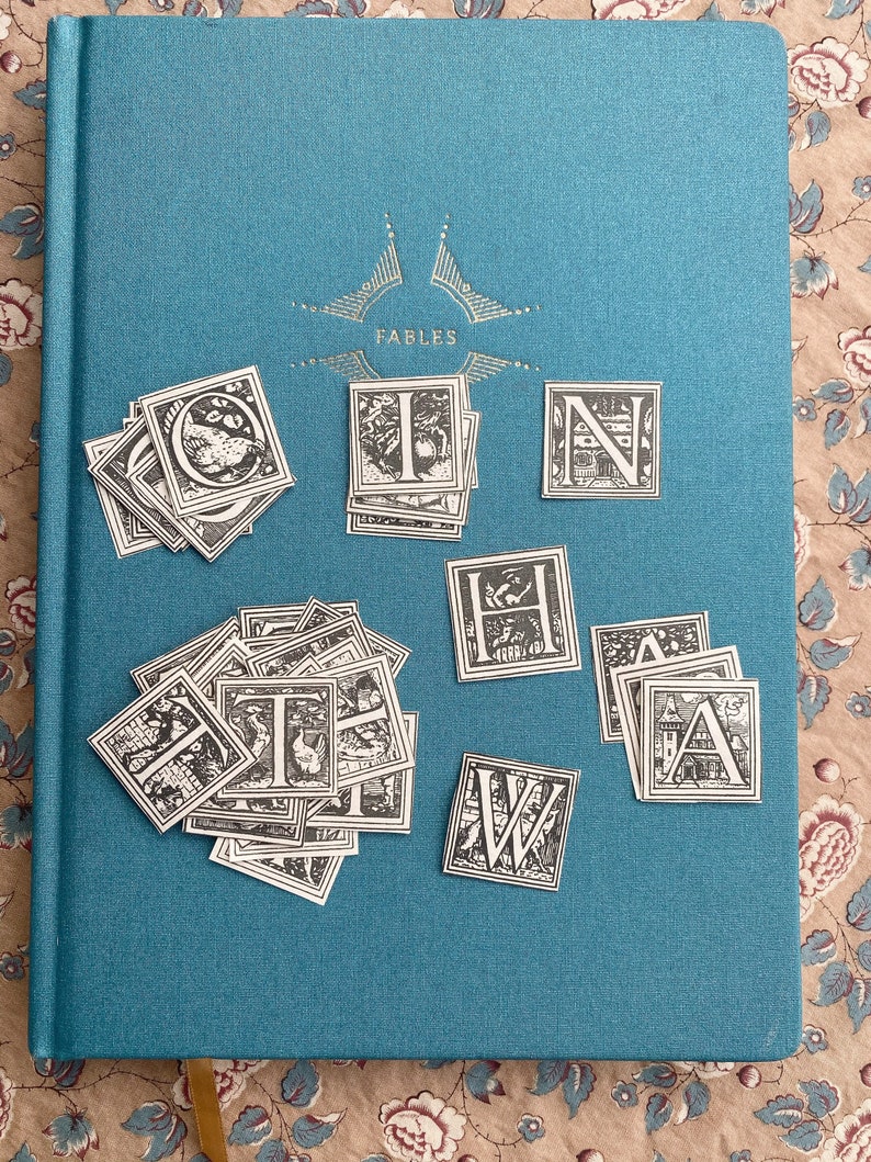Set of 49 Vintage Fairytale Letters for Journaling