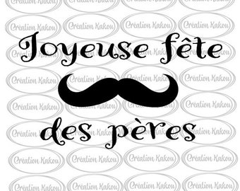 Froher Vatertag - SVG-Datei - PNG - JPG auf Französisch / in Deutsch