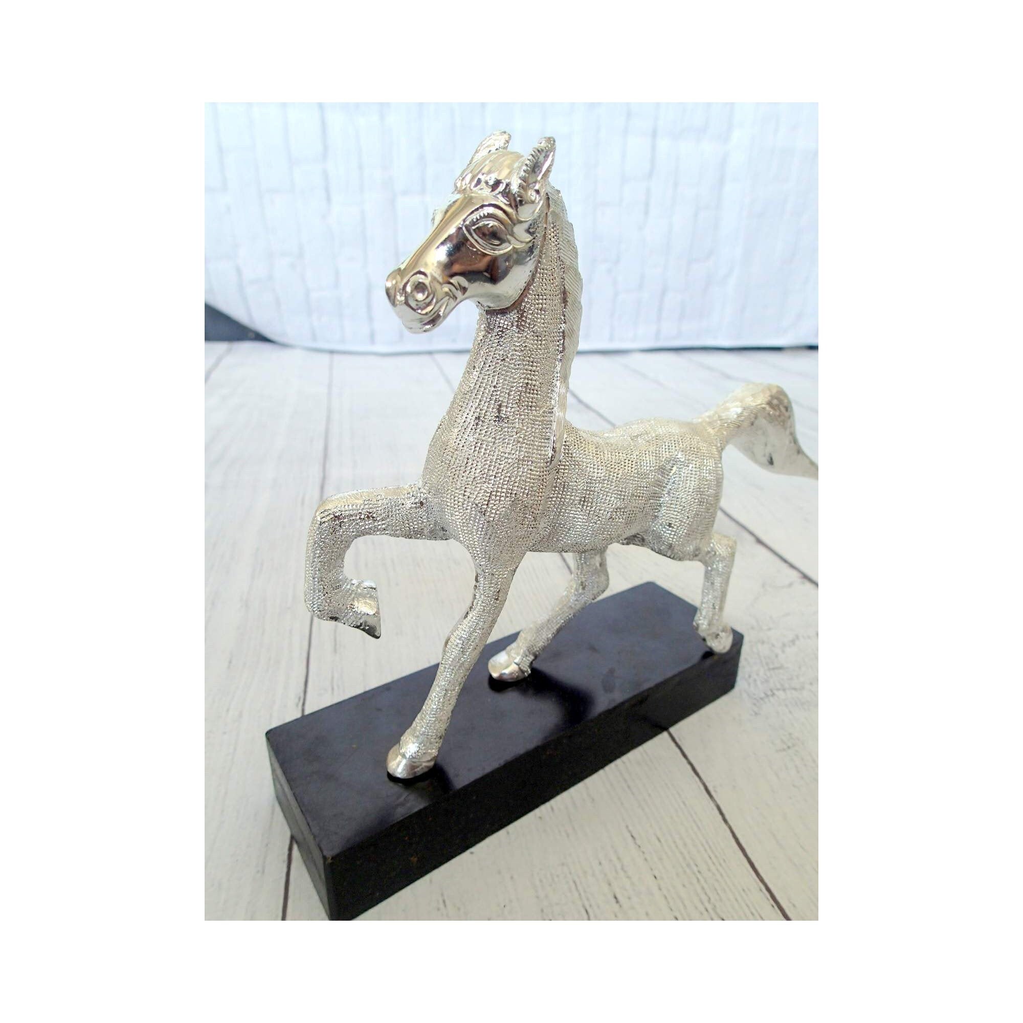 Large Hammered Metal Horse Statue Art Objects Sculpture Art