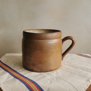 Large Vintage French Confit Pot | French Rustic Kitchen Decor |Earthenware Crock | Kitchen Preserving jar|French Confit Pot|French Farmhouse