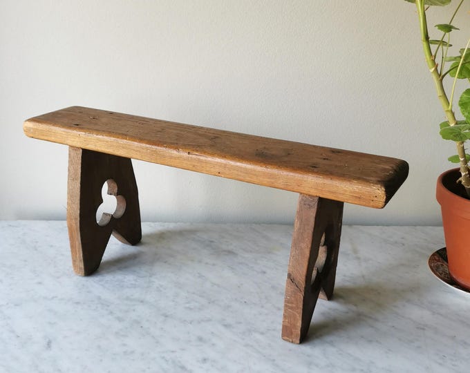 RARE UNIQUE Antique French Rustic Primitive Stool |rustic Farmhouse ...