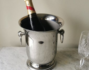 Vintage Couzon Champagne Bucket or Wine Bucket | Champagne Bucket Jean Couzon Orfevre, France | Champagne Bucket with Handles