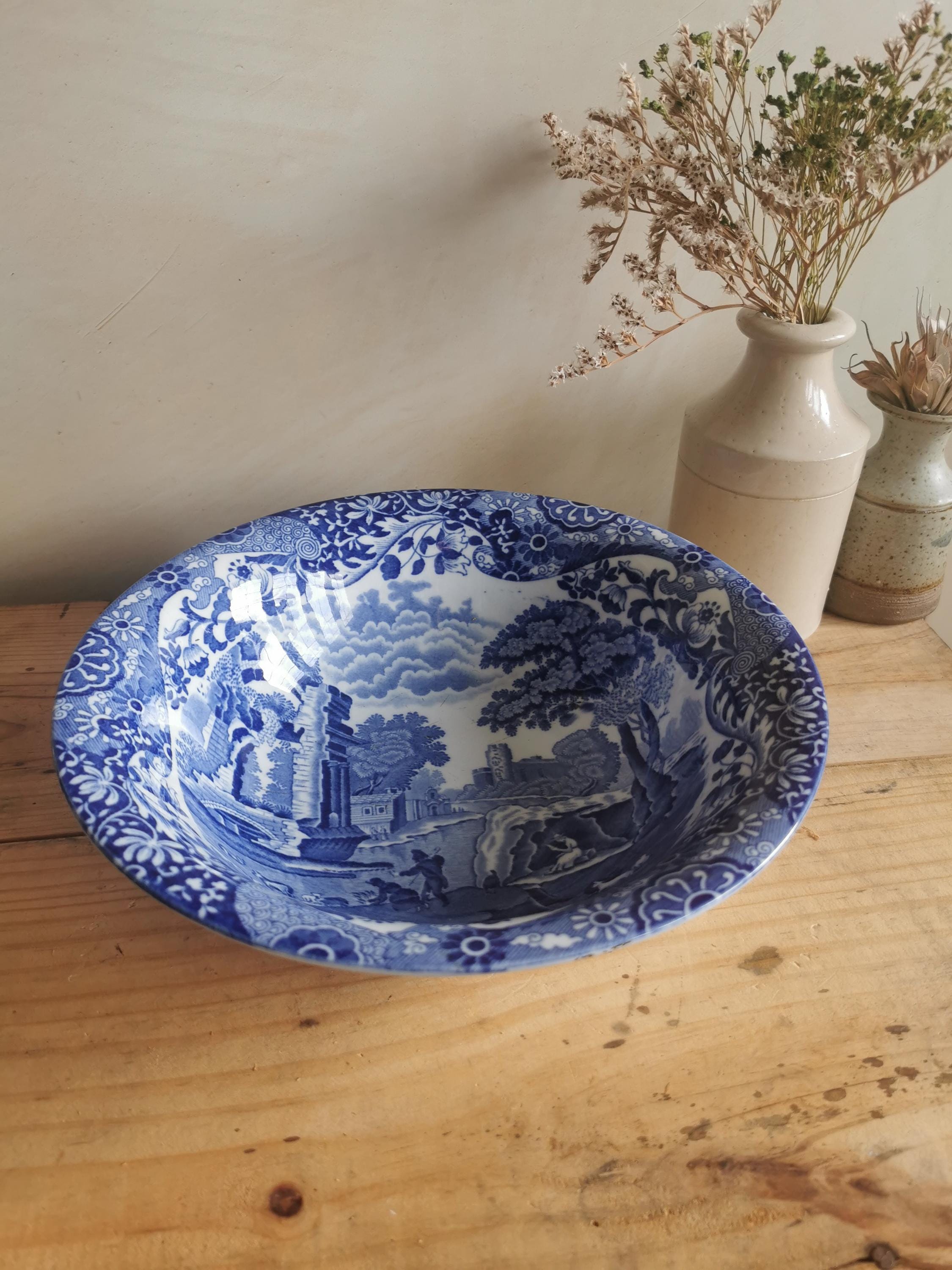 Antique Blue and White Spode UK