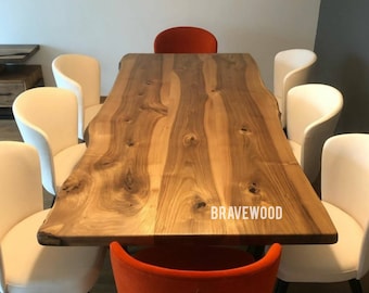Dining table,log table,custom walnut table,dinner table,custom Black walnut table kitchen table, meeting table