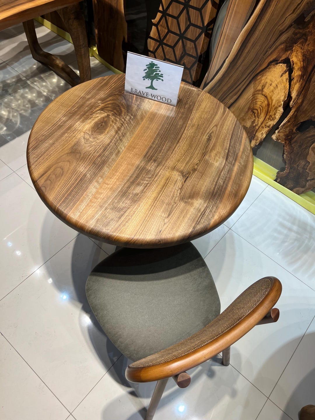 Round Walnut Dining Table: Handmade Solid Wood Kitchen Table - Etsy