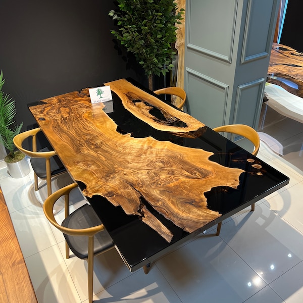 Custom epoxy dining table, Epoxy table, Dining room table, Custom epoxy river table, Meeting table, Wooden dining table