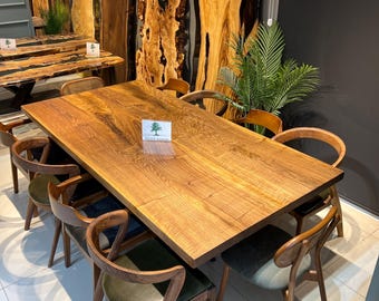 Handmade Walnut Dining Table: Custom Kitchen Conference Table