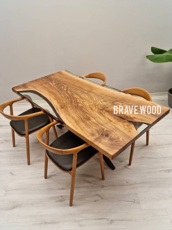 Epoxy coffee table, walnut epoxy table, center table by Brave Wood