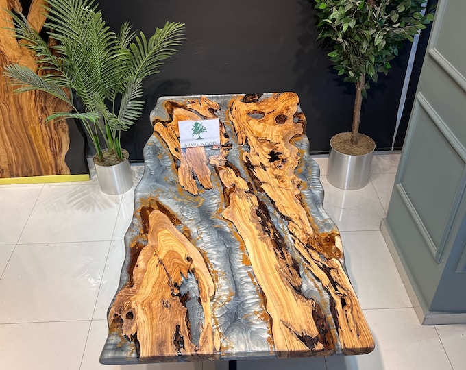 Dining Room Table, Dinner Epoxy Table, Kitchen Dining Table,walnut ...