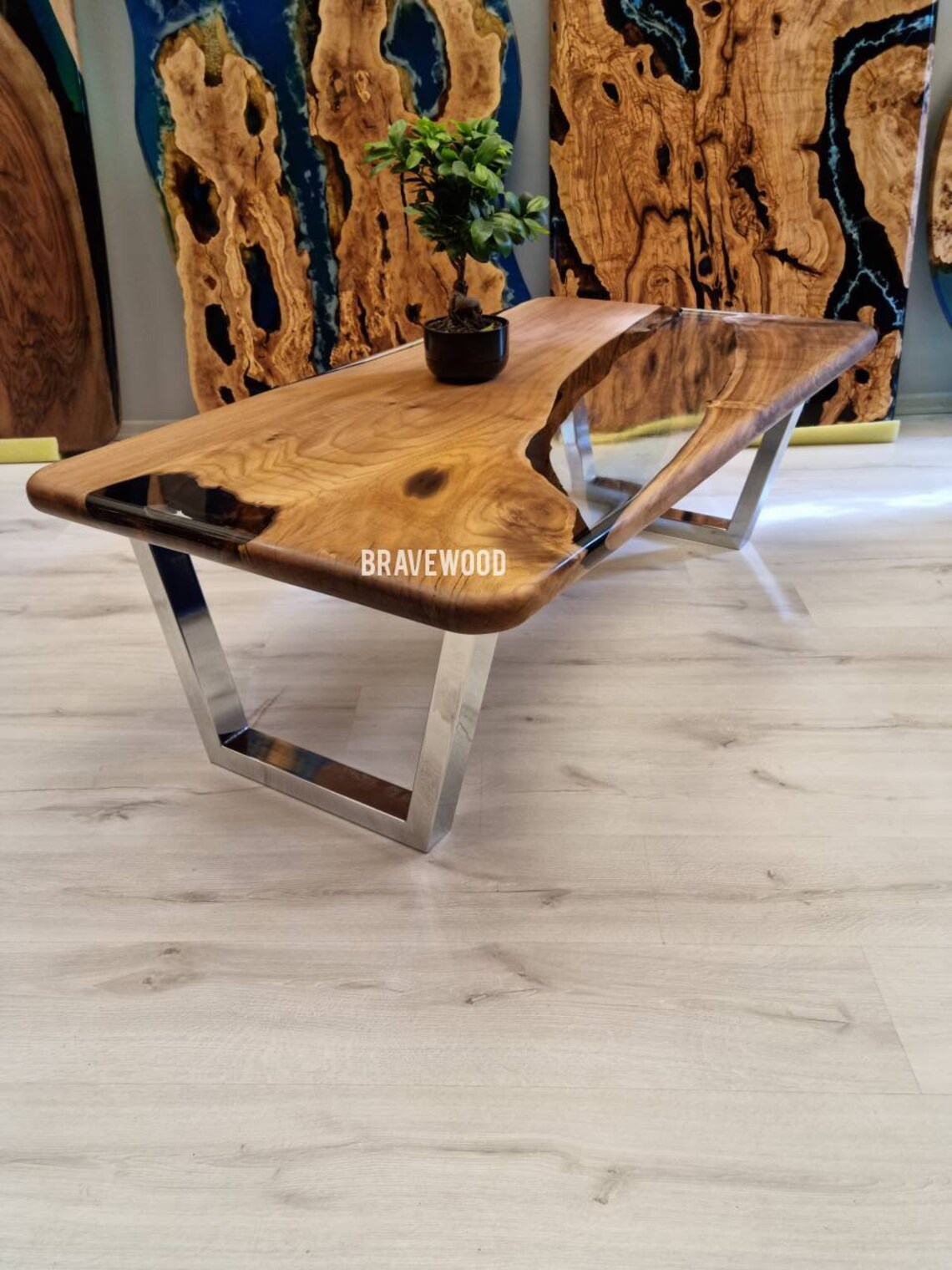 Epoxy Coffee Table Walnut Epoxy Table Center Table Middle - Etsy