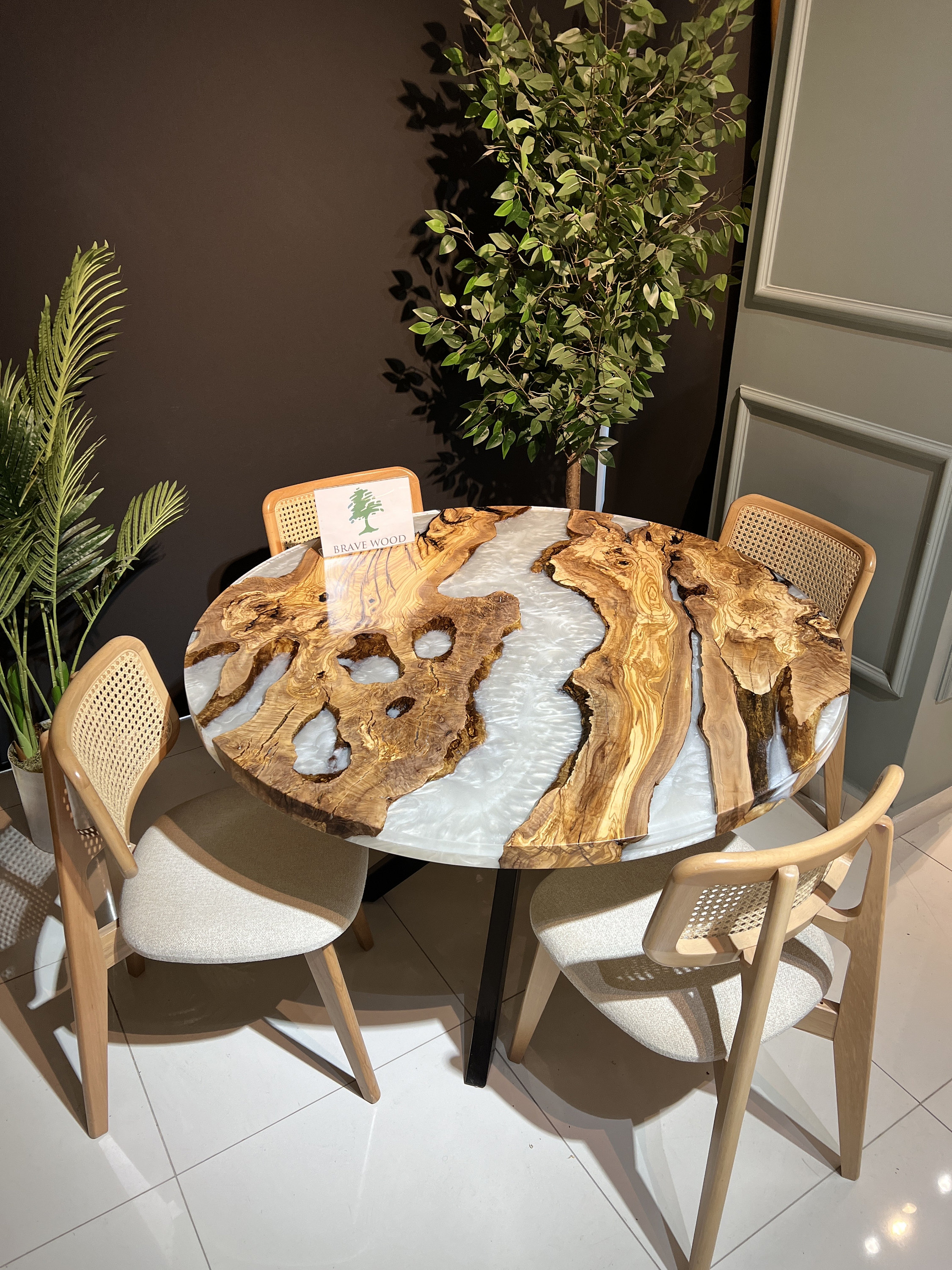Epoxy table white discount