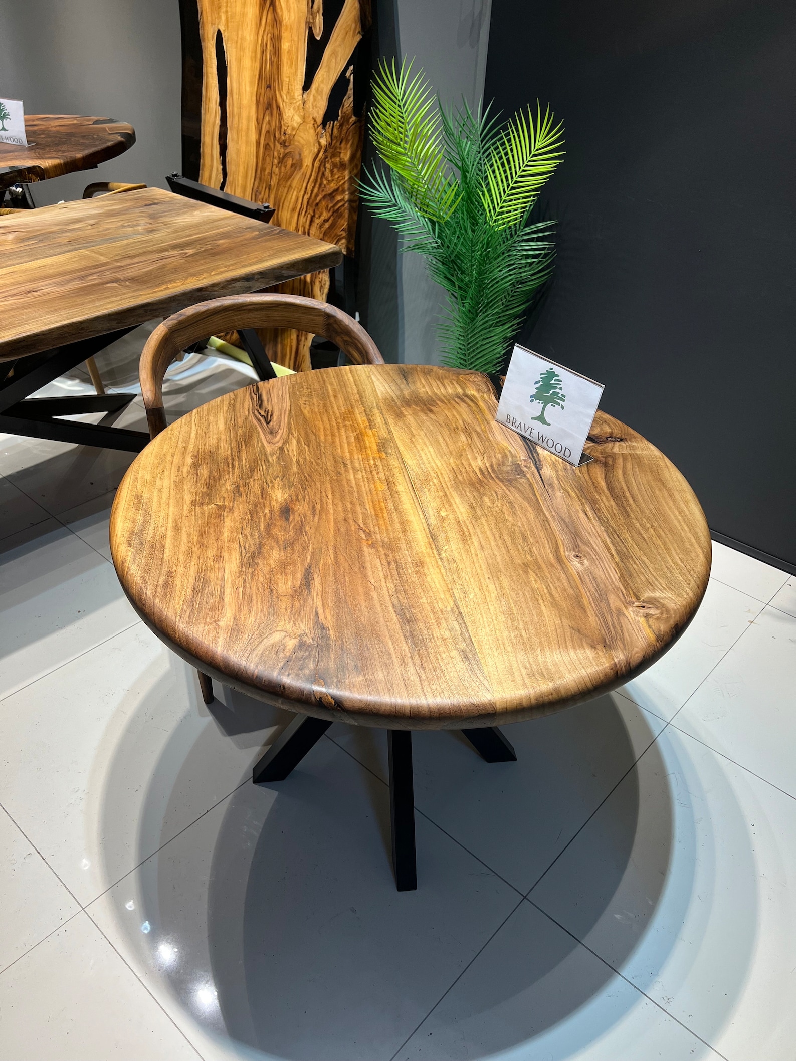Handmade Round Walnut Dining Table: Solid Wood Kitchen Table - Etsy