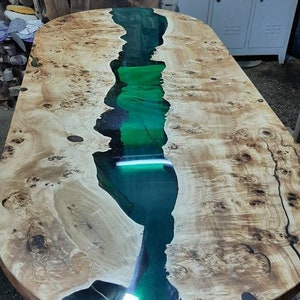 Epoxy Table, Mazel Tree Table, Dinner Table, Meeting Table, Resin River ...