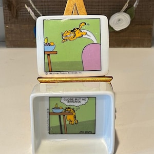 Vintage Garfield Trinket Box | Garfield Lover Gift | Garfield Home Decor | Vanity Decor
