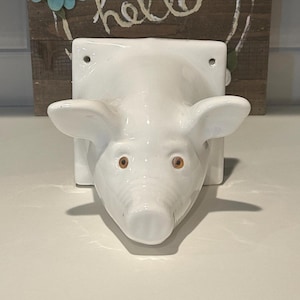 Schweinekopf Wandhaken aus Keramik: Cottagecore Küchen Decor