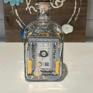 Holmegaard Glass Christmas Bottle Decanter | Vintage Christmas Decor