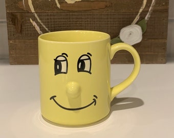 Livingware Collection Yellow Face With 3D Nose Coffee Mug | Collectable 3D Face Coffee Mug