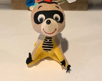 Peluche de mapache vintage Dream Pets: Mapache elegante y coleccionable