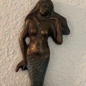 SPI Bronze Mermaid Wall Hanging  | SPI Mermaid  Art Deco Wall Art. | Beach House Decor | Mermaid Lover Gift