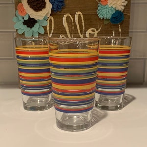 Mamba Fiesta Glassware by Libbey Glass | Mamba Drinking Glasses | Rainbow Glassware | Festive Drinkware | Replacement Glasses