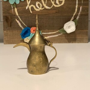Primitive Brass Dallah Miniature Coffee Pot