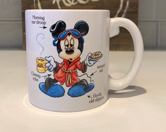 Vintage Mickey Mouse mornings Aren't Pretty Coffee Mug. Collectable Coffee  Mug Mickey Mouse Fan Gift 