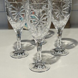 Palm Water Goblets by Godinger | Palm Crystal  Water Goblets |  Wedding Gifts | Crystal Tablescape