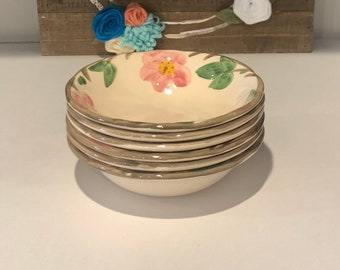 フランシスコ会のデザートローズ三日月皿4枚セット、フランシスコ会の