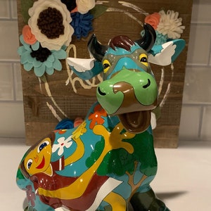Cow Pop Art Figurine | Collectable Art Cow Figurine | Cow Lover Gift | Colorful Cow Figurine