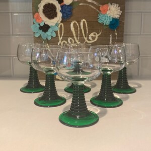 Roamer Water Goblets Made in Germany | Green Table Decor | Green Glassware | Holiday Glassware | Special Event Glassware