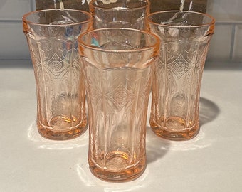 Pink Glass Tumblers | Recollection Drinking Glasses