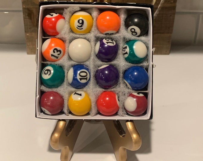 Miniature Pool Table Balls Office Pool Table Balls Etsy