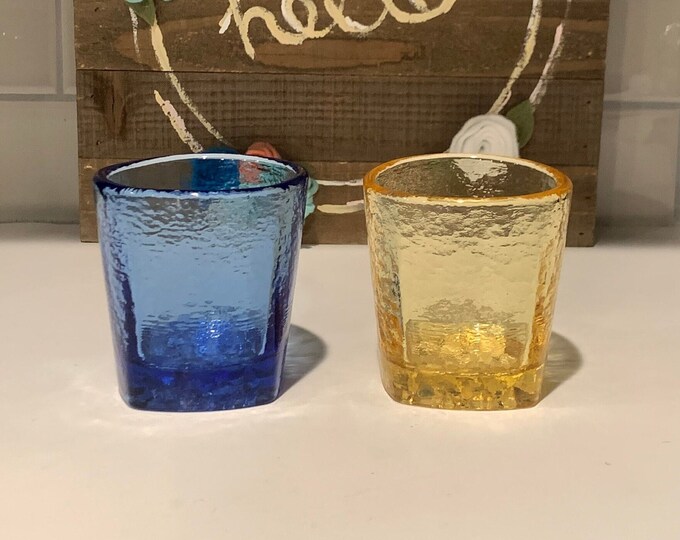You Choose Fire & Light Recycled Art Glass on the Rocks Tumblers