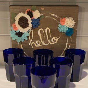 Cobalt Blue Gibraltar Glasses by Libbey Glass Company | Cobalt Blue Glassware