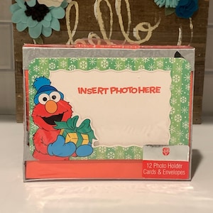 Elmo Photo Insert Tarjetas de Navidad de American Greetings Sesame Street Elmo Photo Cards