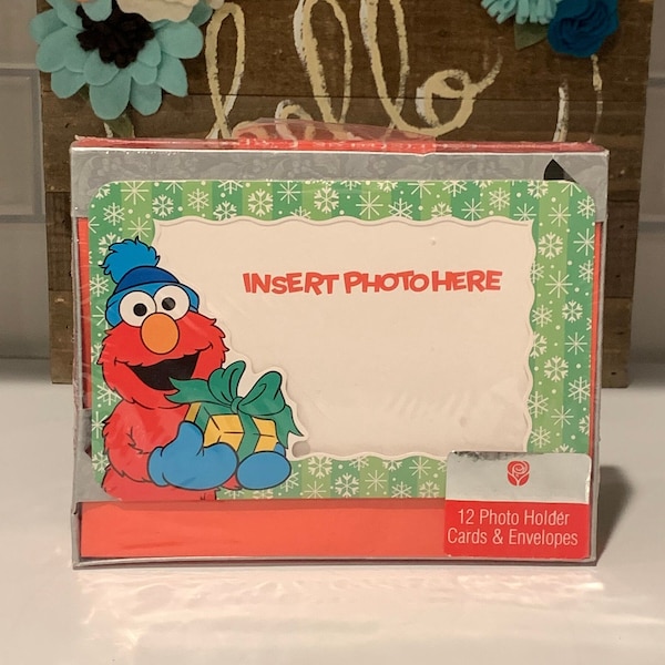 Elmo Photo Insert Cartes de Noël par American Greetings Sesame Street Elmo Photo Cards