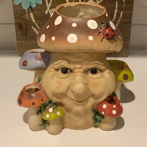 Mushroom Planter | Mushroom Herb Planter | Kitchen Herb Planter | Mushroom Home Decor | Mushroom Kitchen | Mushroom Garden Planter