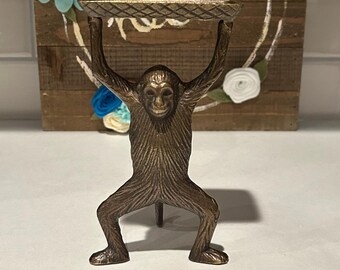 ヴィンテージの猿の小物入れ、猿は見ざる、聞かざる、言わざるの小物 