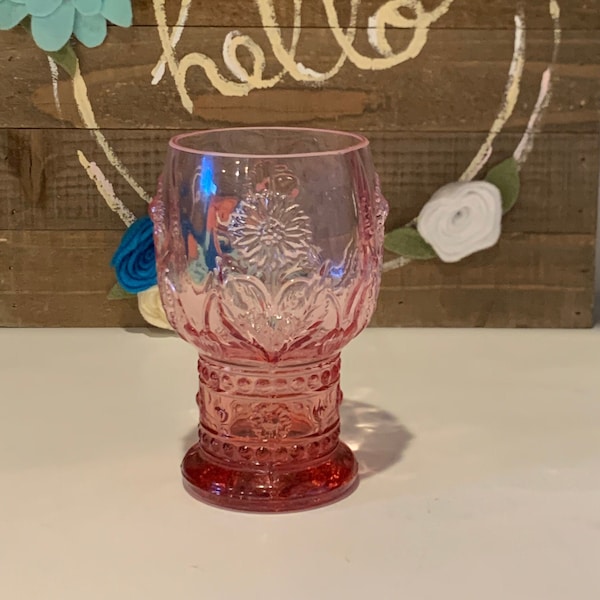 Helianthus Anthropologie  Pink Daisy Glass | Pink Helianthus Daisy Drinking Glass