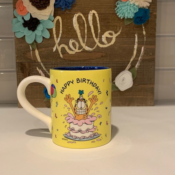 Garfield Birthday Coffee Mug | Garfield Lover Birthday Coffee Mug