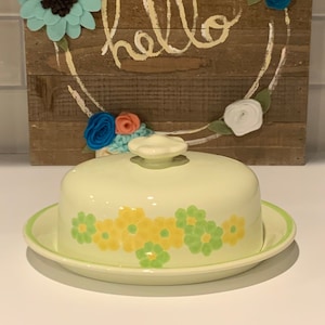 Daisy Butter Keeper | Franciscan Daisy Butter Dish | Franciscan Earthenware
