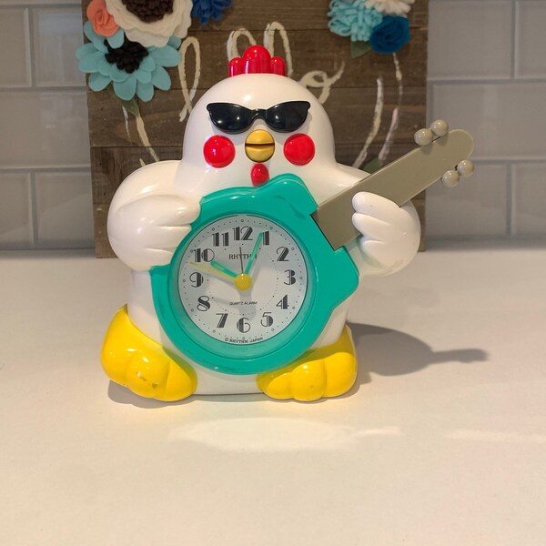 Chicken Alarm Clock Vintage Etsy