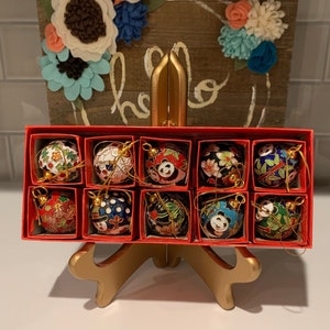 Cloisonne Ornamente | Panda Bär Cloisonne Ornamente | Cloisonne Baum Ornamente | Weihnachtsbaumschmuck | Panda Bär Dekor