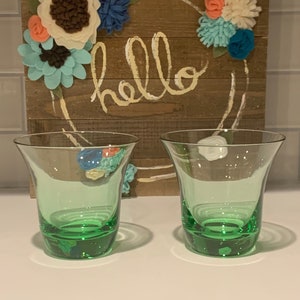 Green Glass Candle Holders | Green Glass Table Decor