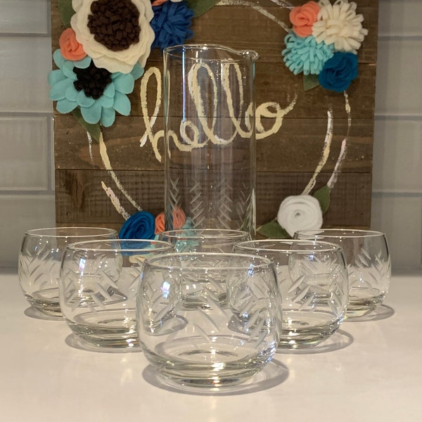 Rolly Polly Glasses and Decanter | Barcart Decor