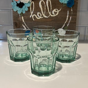 Green Gibraltar On the Rocks Glasses | Spanish Green Old Fashioned Glasses | Whiskey Glasses | Green Tablescape | Gifts For Friends