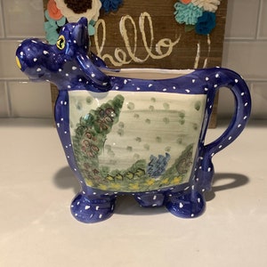 Blue Cow Water Pitcher | Cow Kitchen Decor | Cow Lover Gift | Cow Fridgscaping | Unique Gifts | Blue Cow Carafe