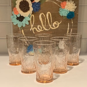 Roze Antropologie Daisy Drinkglazen